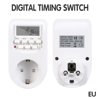 

2020 Sec New EU Plug Timer Switch Energy Saving Digital Kitchen Timer Outlet Week Hour Programmable Timing Socket Smart Plug