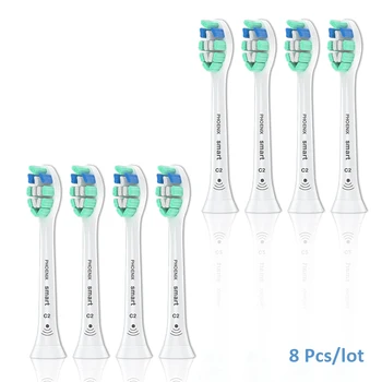 

8 Pcs C2 electric toothbrush head replacement heads smart brush head compatible with Philips Sonicare with chip plaque control