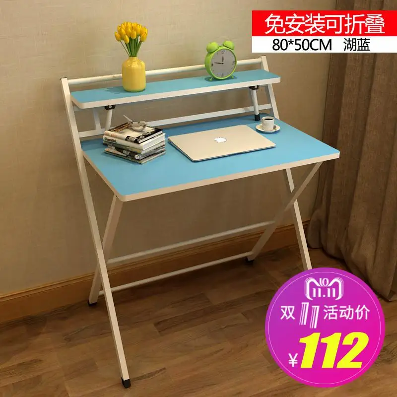 21% компьютерный стол настольный простой складной стол для учебы простой домашний студенческий офисный Многофункциональный маленький стол - Цвет: style6