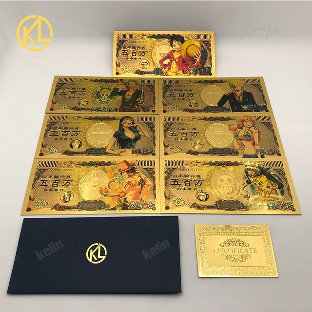 Grandista One Piece Monkey D Luffy Grandline Men Luffy Anime Collectible Yen Gold Banknote Collection Golden Coin Gold Banknotes Aliexpress