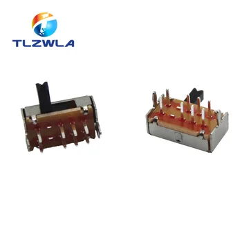 

10Pcs SK23D07 8 Pin PCB 3 Position 2P3T DP3T Miniature Slide Switch Side Knob SK23D07VG4 Handle high 4mm