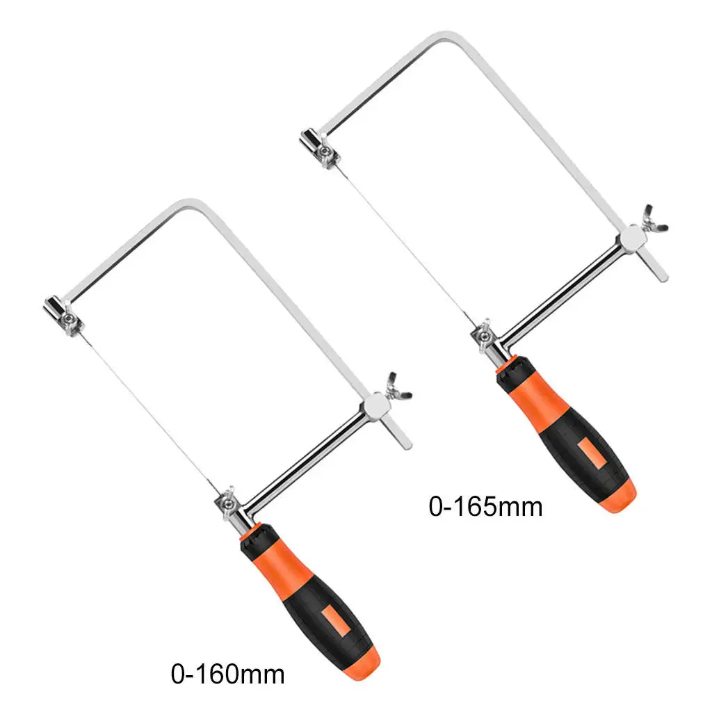 DIY Coping Saw Adjustable Woodworking Nonslip Handle Lightweight Portable Multifunctional Hand Saw Frame for Cutting Woodworking 4
