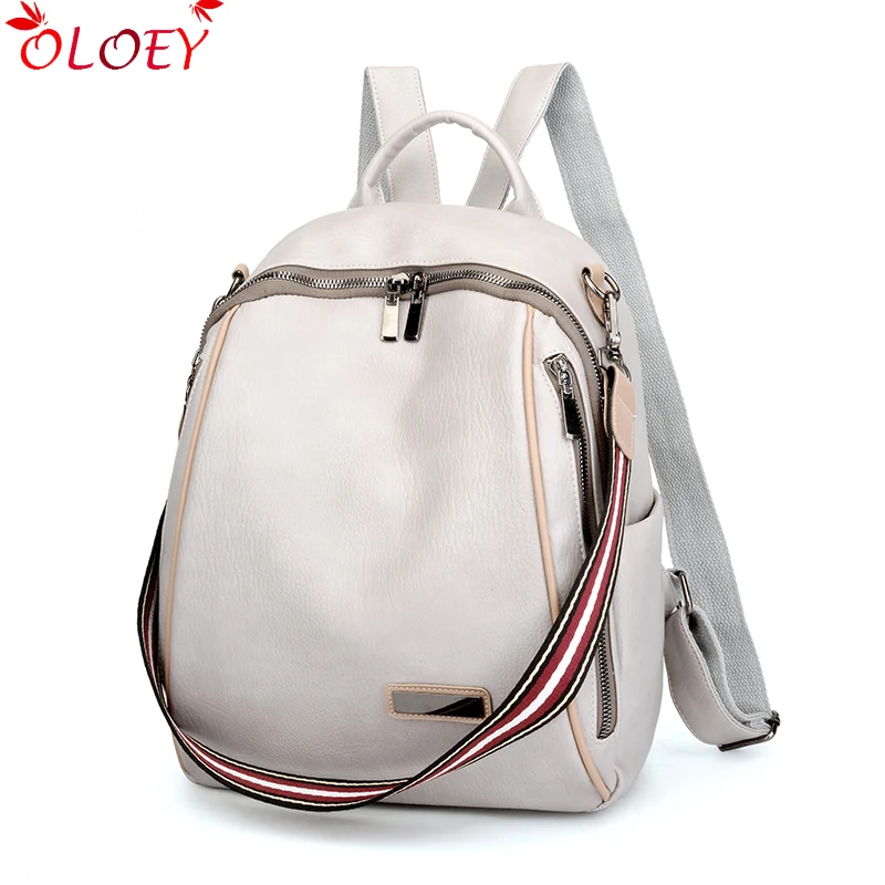 

Bags for Women backpack 2019 soft skin Multi-functional large capacity School Bag Casual Backpack For Teenage Girls Sac A Dos
