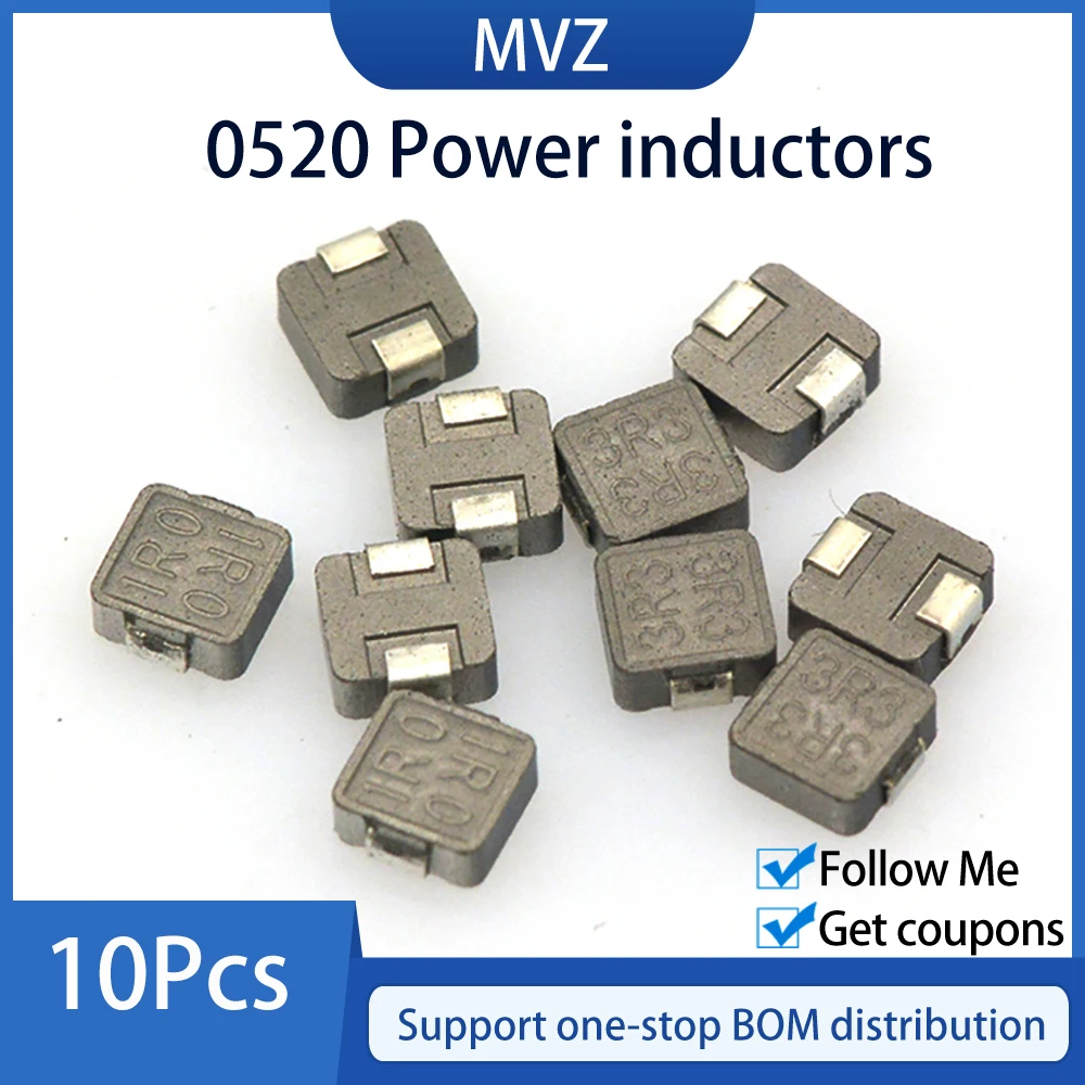 10 шт. индукторы 0520 SMD 1 мкГн 100 1R0 1R5 2R2 3R3 4R7 6R8 | Электронные компоненты и