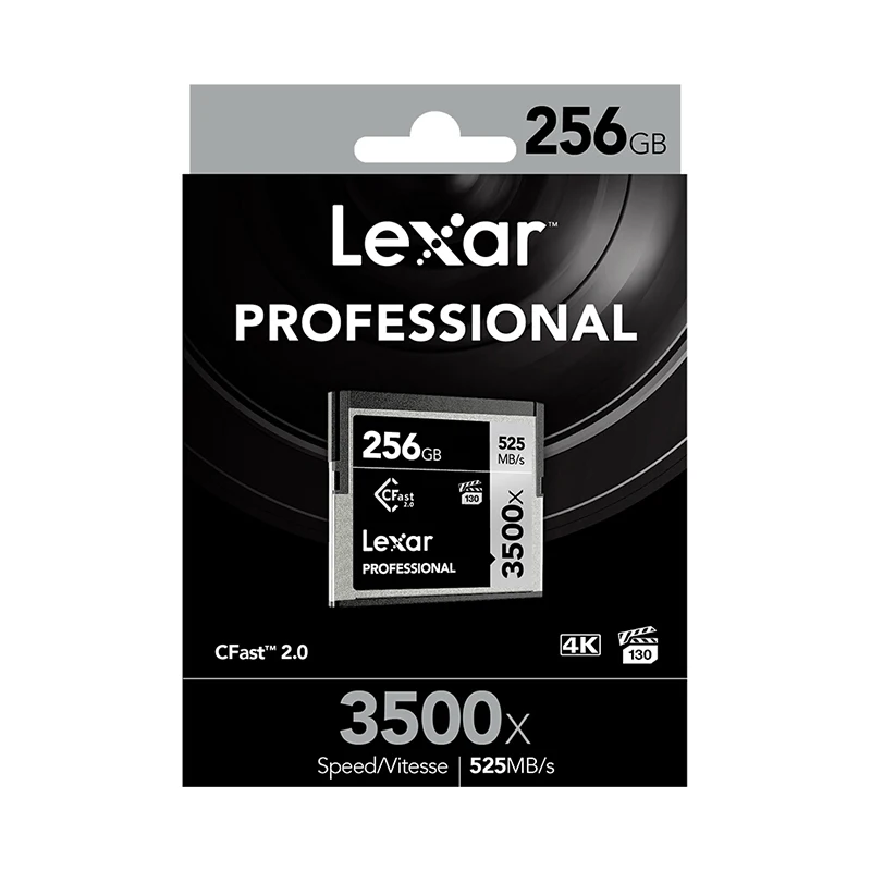 Lexar CF карта, карта памяти Micro SD 3500x64 Гб 128 ГБ 256 ГБ 512 ГБ 4K высокого Скорость 525 МБ/с. CFast 2,0 карты для профессиональная HD камера