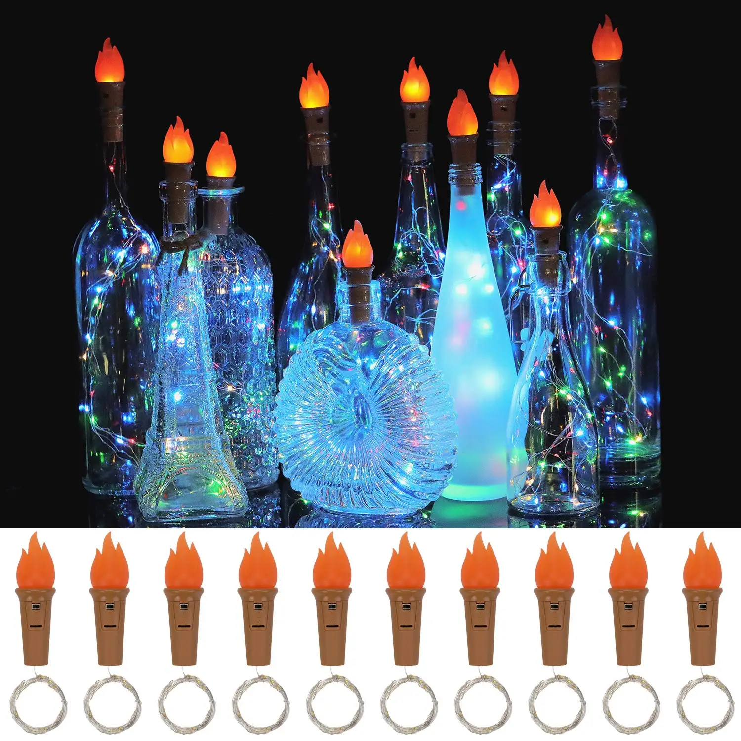 Светильники для бутылок светильники пробка винных водонепроницаемые гирлянды