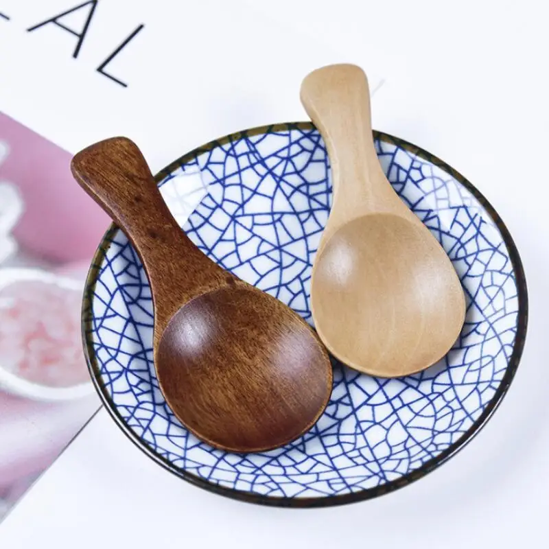 Naturel деревянный кофе, чай, сахар, соль ложка совок кухонная посуда набор мини деревянная ложка инструмент для приготовления пищи LX8587