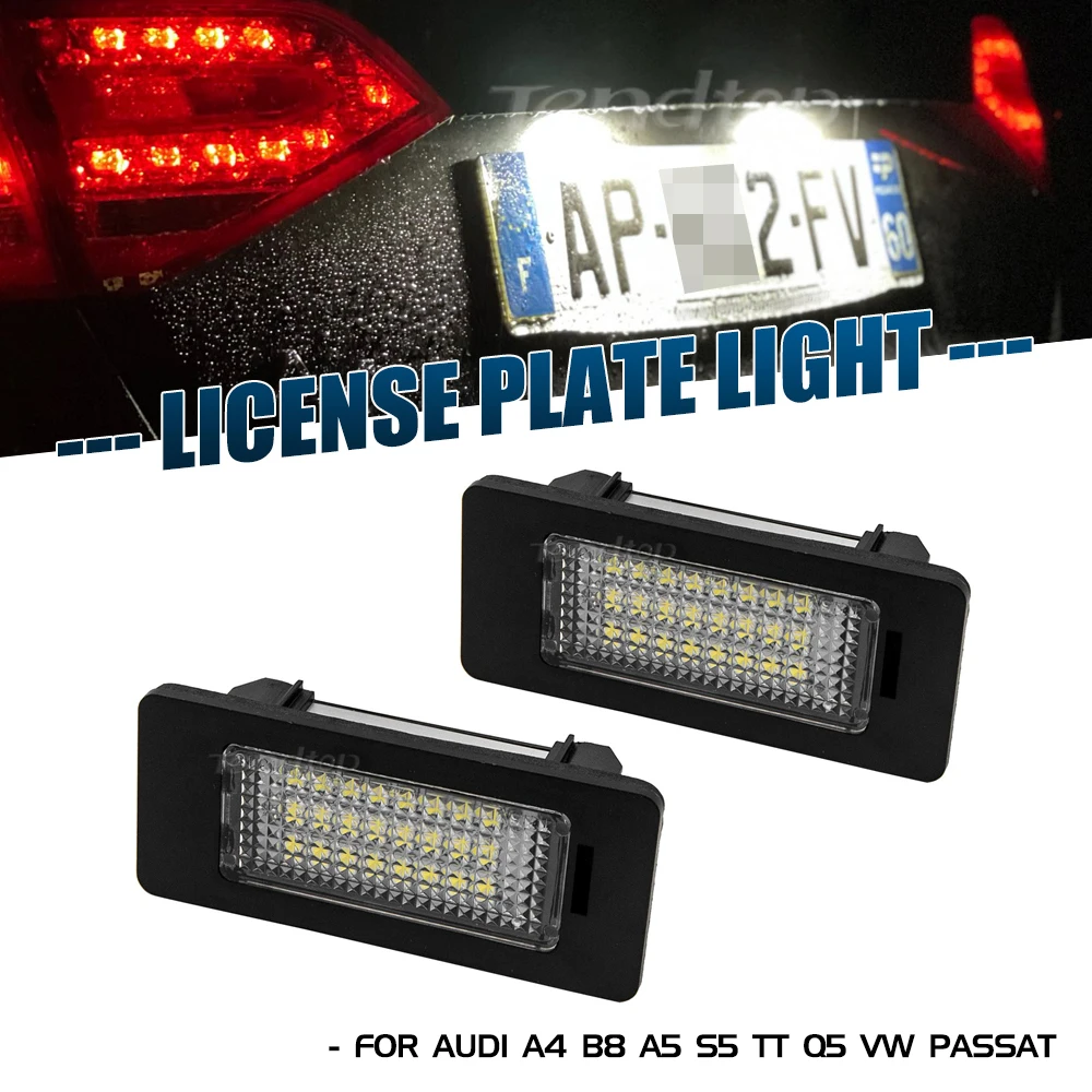 

1 пара, задний фонарь для номерного знака Audi A4 B8 A5 RS5 TT RS S4 A6 Q5 S5 VW Golf Jetta Polo Passat