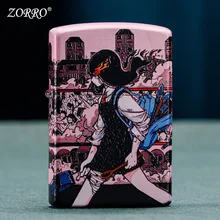 

New Kerosene Lighter National Tide Color Paint Unicorn Girl Cartoon Creative Birthday Gift Boyfriend Lighters Smoking