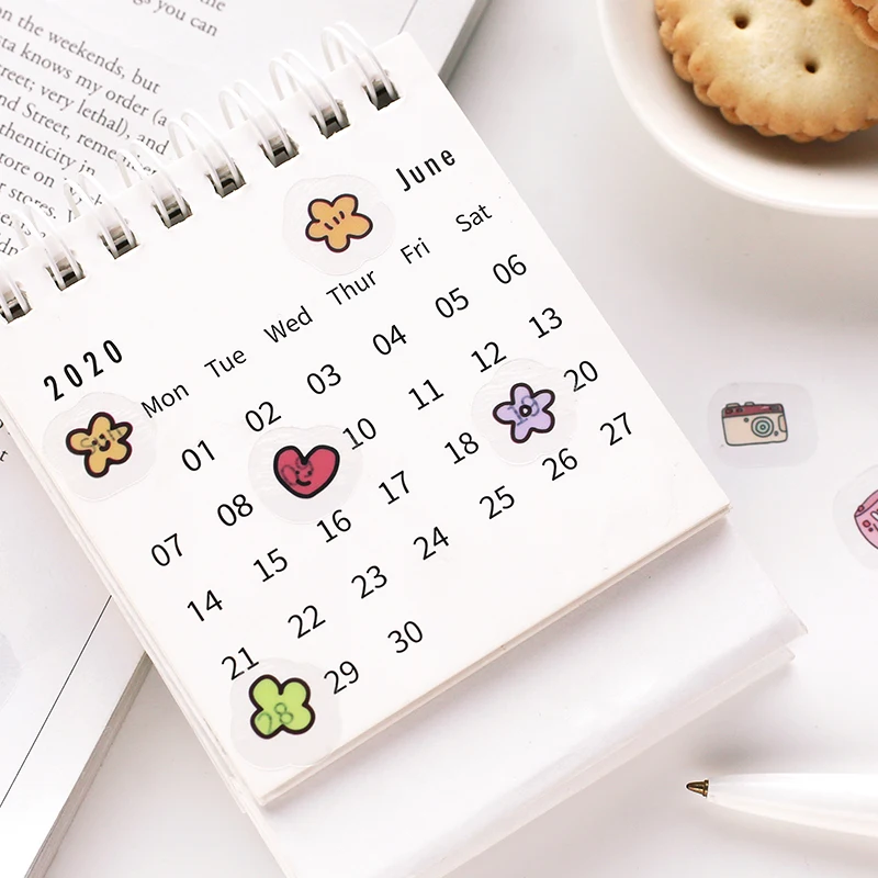 12 листов милая девочка из мультфильма жарить яйца цветы наклейки Kawaii украшение