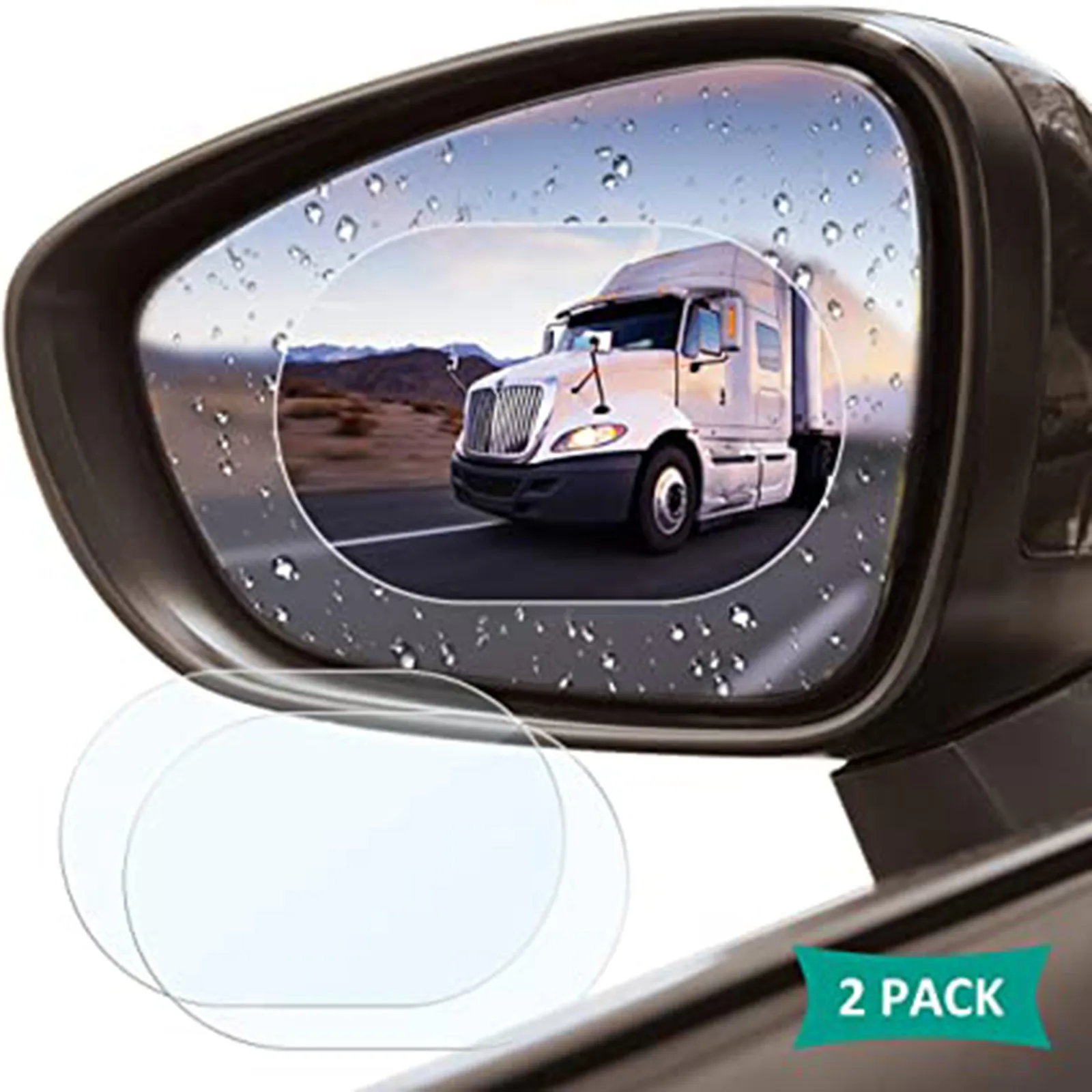 Anti Fog Car Sticker Car Mirror Window Clear Film Rearview Mirror Protective Film Waterproof 2 Pcs/Set