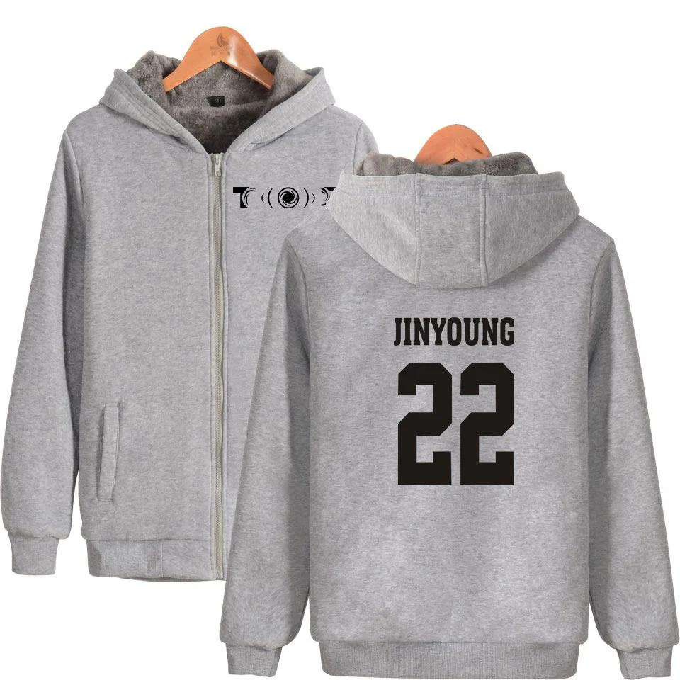 AliExpress стиль GOT7 мужское комбинированное двухмерное толстое хлопковое пальто на молнии для мужчин и женщин
