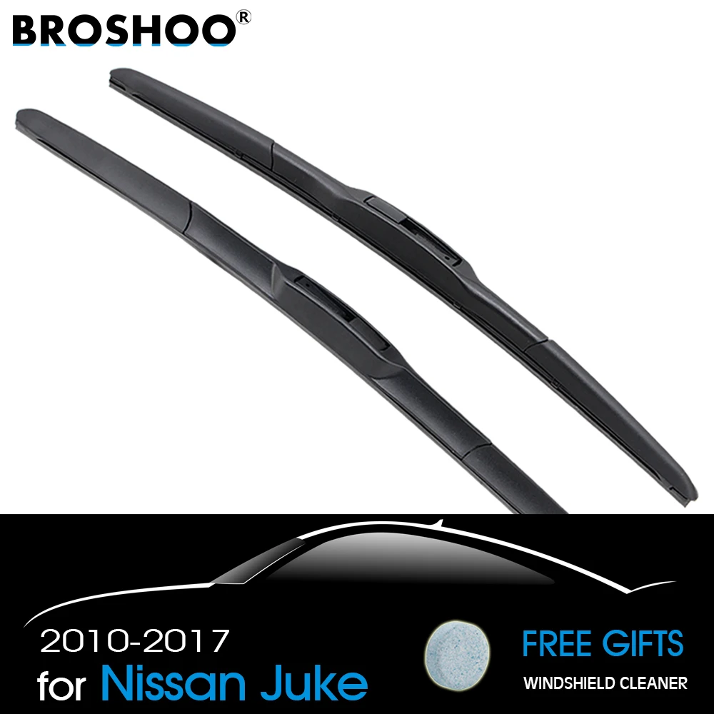 Broshoo Auto Natural Rubber Wiper Blades For Nissan Juke 22"&14", 2010