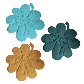 

Newborn Baby Cotton Carpet Lucky Four Leaf Shape Crawling Play Mat Room Decor 094F