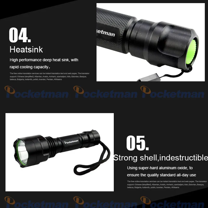 Super bright T6 XML L2 Q5 Led Powerful Tactical Flashlight 5 lighting modes Torch use 18650 Battery for camping nightwalking