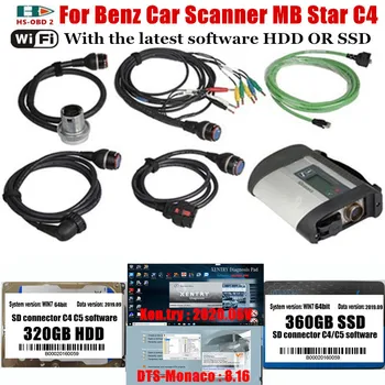 

obd2 Car diagnostic tool MB star C4 with the latest software 2020.06V Xen.try DTS-Monaco 8.16 PL74 for Benz Car / truck / bus