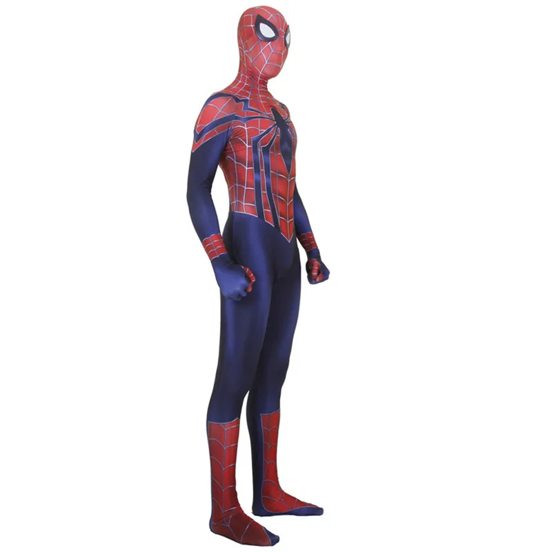 Лего костюм паука человек косплей мужской синий превосходный зентай комбинезон