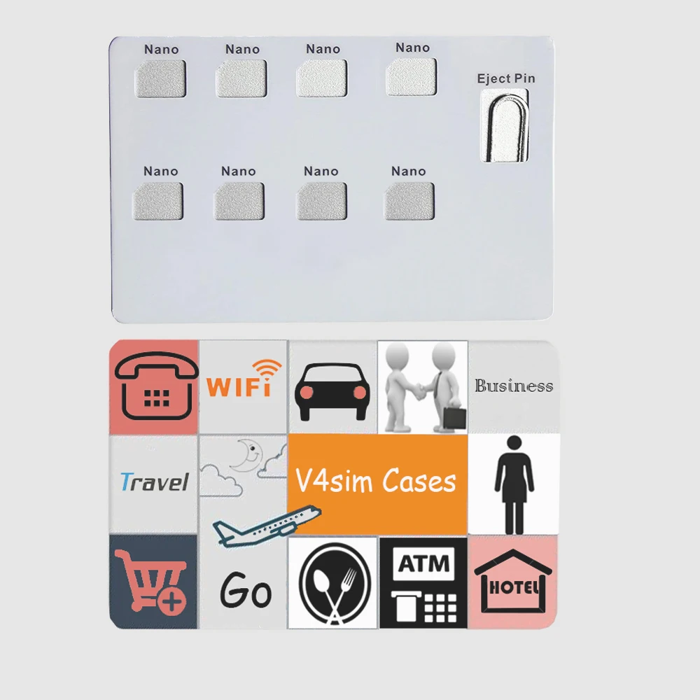 

Nano Card and pin holder, Holds 8 pcs Nano Cards and lphone pin