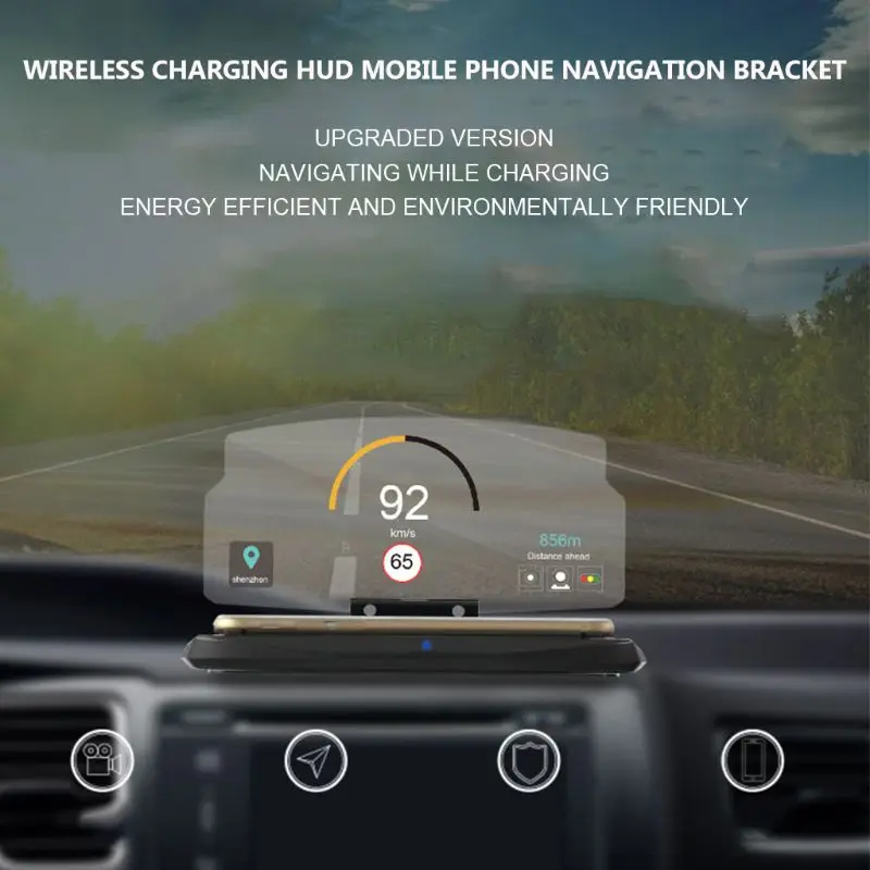 Универсальный автомобильный gps навигации проекции+ подставка для мобильного телефона головой вверх Дисплей