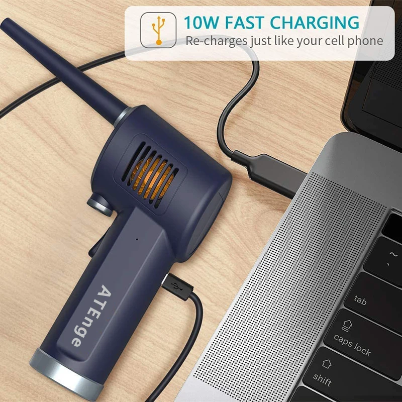 ATEnge Cordless Air Duster for Computer Cleaning Replacement for Compressed Air Cans Rechargeable Blower Cleaner