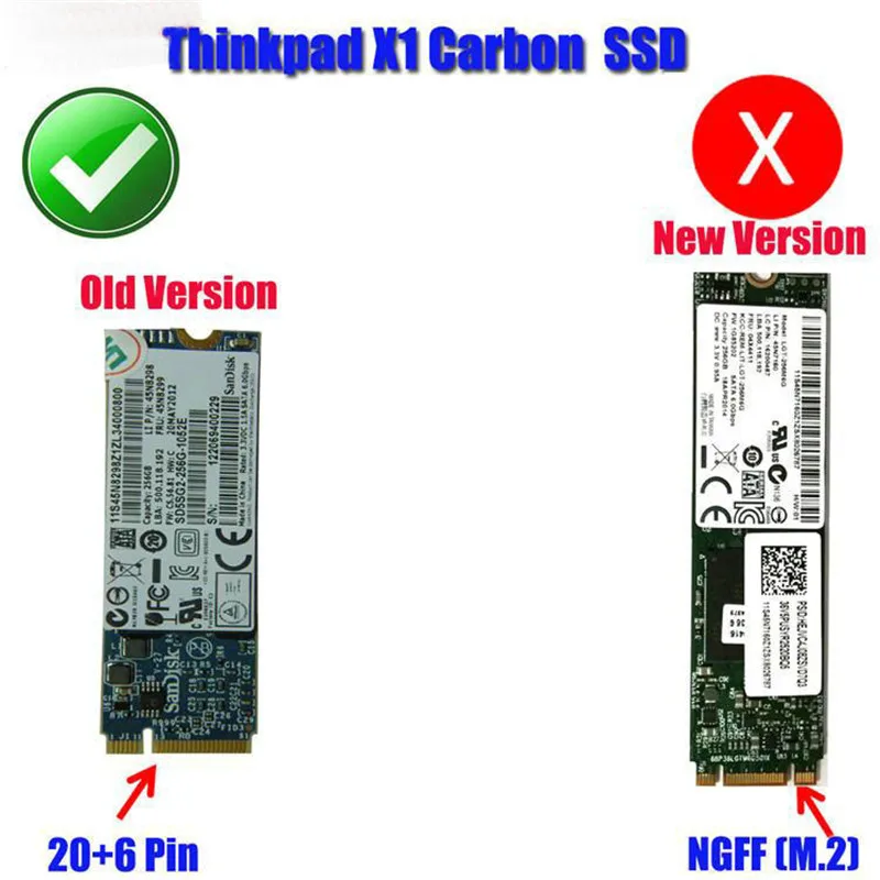 ThinkPad X1 Carbon 20 + 6-контактный твердотельный накопитель SSD на SATA 2 5 карта передачи |