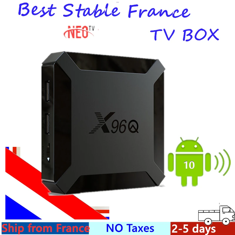 Лучшая французская IP ТВ коробка X96Q Android 10 4K Европа Франция арабские африканские