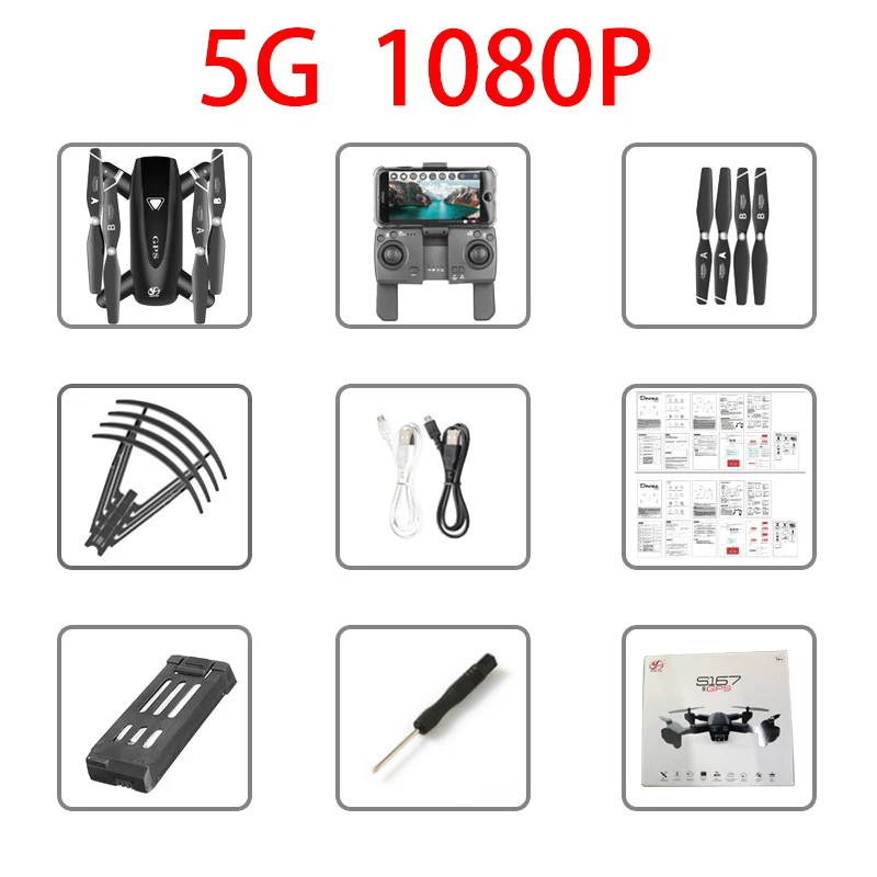 Дрон GPS HD 4k 5G 1080P WiFi FPV Дрон Радиоуправляемый вертолет полет 20 минут Квадрокоптер высота держать Дрон и камеру квадрокоптер с камерой квадракоптер квадрокоптер квадрокоптер с камерой профессиона - Цвет: 5G   1080P