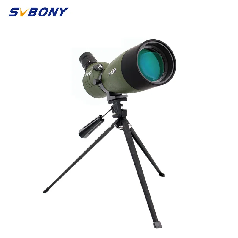 SVBONY Spotting Scope 20-60x60/25-75x70mm Zoom Telescope BAK4 Prism Waterproof 45-Degree Angled Hunting Monocular w/Tripod F9310
