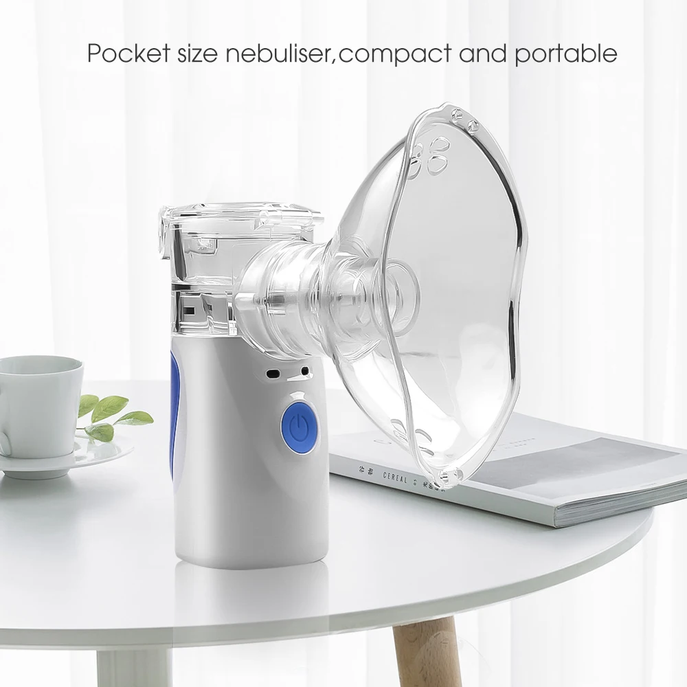 

Mini Handheld Portable Mesh Nebulizer Relieve Asthma Children Adult Rechargeable Respirator Humidifier Steaming Tool