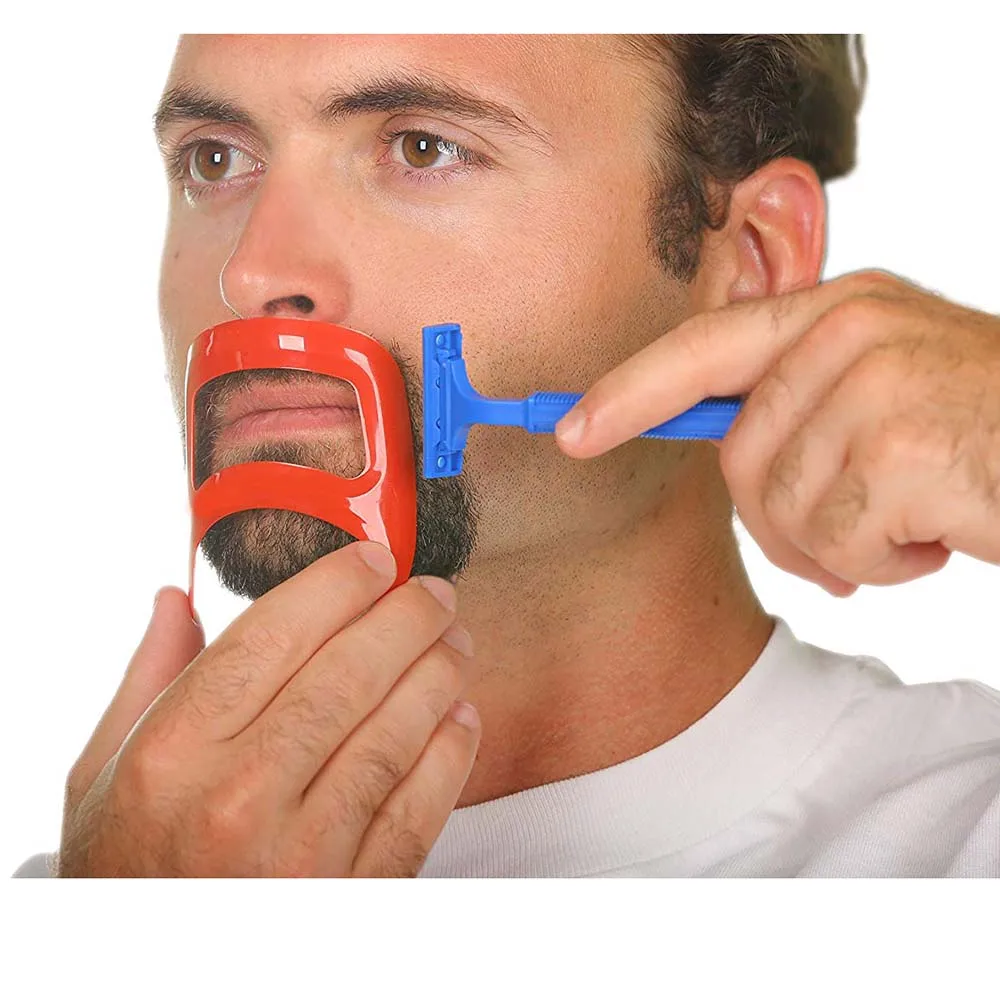 

New Fashion Beard Styling Shaping Template Comb New Barber Tool Symmetry Trimming Shaper Stencil
