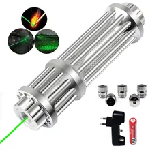 Caça g017/r017 alta potência verde ponteiro laser vermelho caneta 532nm lanterna linha contínua 5000 metros carregador + bateria cabeça laser