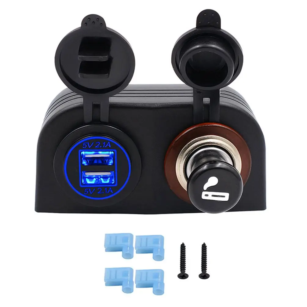 Автомобиль Rv яхта морская модификация 4.2A двойной Usb с двойной диафрагмой зарядное устройство для мобильного телефона прикуриватель с сигаретой