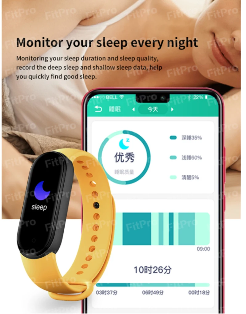M6 Smart Bracelet AMOLED Screen M6 Bluetooth-compatible Smartband Heart Rate Fitness Tracker Sport IP67 Waterproof SmartBand