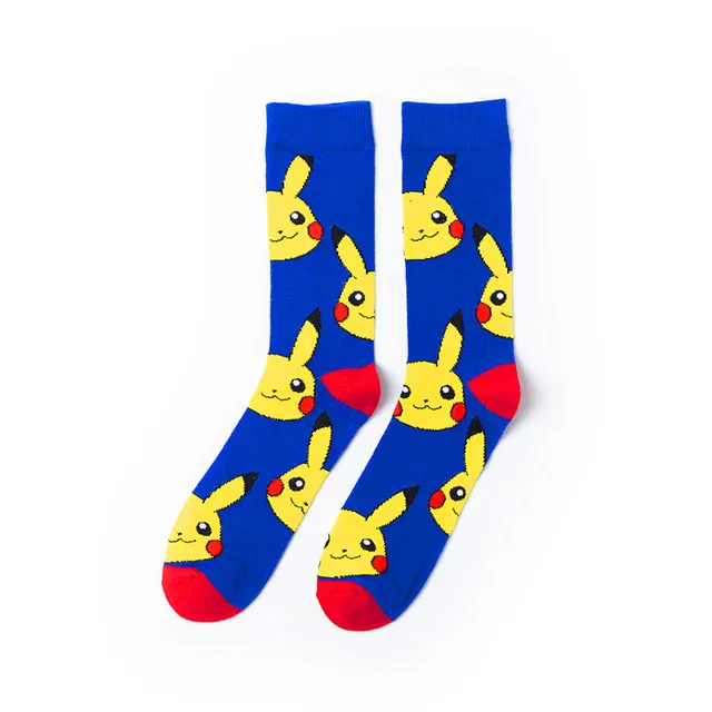 Cute Pokemon Pikachu Figure Cotton Socks Pokemon Squirtle Charmander Bulbasaur Anime Cosplay Men Women Ankle Cotton Socks 1