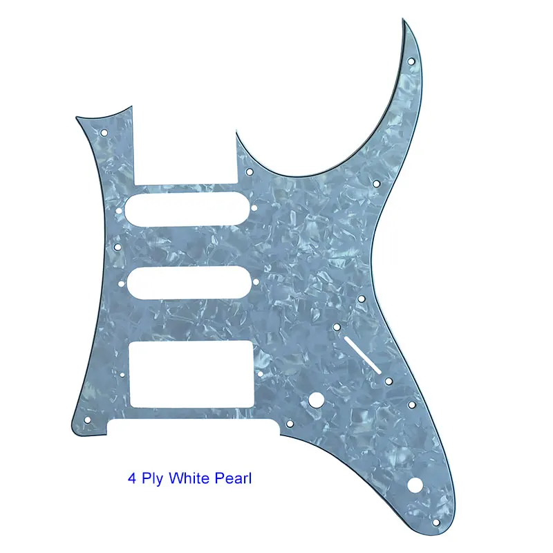 4 Ply White Pearl Pleroo пользовательские гитарные части-для MIJ Ibanze RG4850 HSS гитары накладки пикап царапины пластины Замена - Цвет: 4 Ply White Pearl