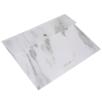 

1 Pc Nordic Style A4 Marbled Briefcase Exquite Durable PU Document Folder Bag Business Paper Bag