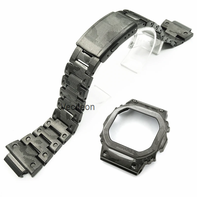 Новый Камуфляжный браслет из нержавеющей стали 316L для часов DW5600 GW M5610 GW5000 ремешок