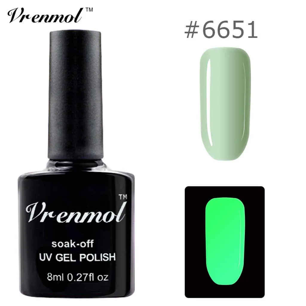 A Лак для ногтей nagellak нетоксичный лак для ногтей 18 флюоресцентные цвета неоновый светящийся гель лак для ногтей tPTo Gvernis полуперманентный УФ - Цвет: A