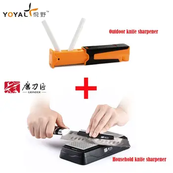 

Outdoor portable knife sharpener and household knife sharpener combination set-TY1406+T0831D
