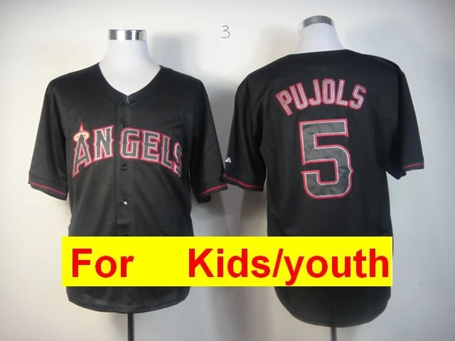 Молодежи Лос-Анджелеса Майк Траут Shohei Ohtani Альберта Pujols Kole Lee Реджи Джексон стержень Карью FLEX Прохладный База Джерси - Цвет: Коричневый