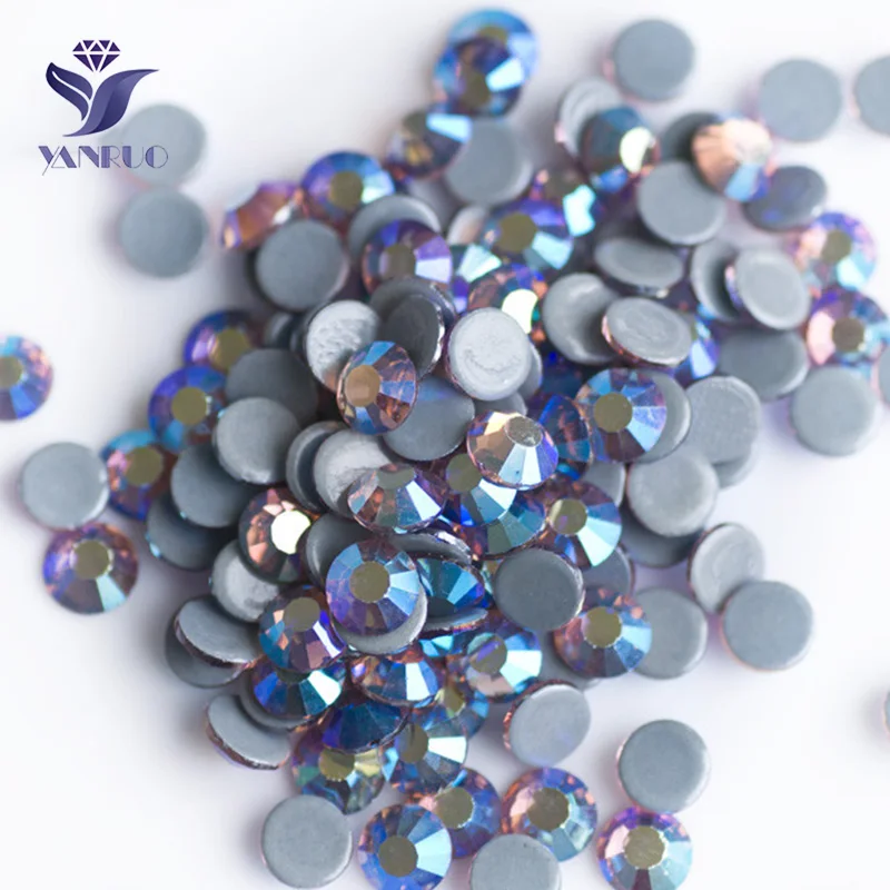 Light Amethyst AB YANRUO 2058HF SS16 SS20 железо на стразы горячей фиксации Стразы супер качество цвет AB Камни Стекло теплопередача для одежды - Цвет: Light Amethyst AB