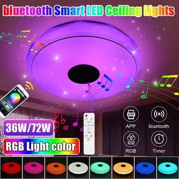 

36W/72W Modern RGB LED Ceiling Lights Home lighting APP bluetooth Music Light Bedroom Lamp Smart Ceiling Lamp+Remote Control