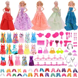 Ensemble d'accessoires pour poupées barbie, 1/6, sac à dos, chapeau, lunettes, vêtements, jouets 