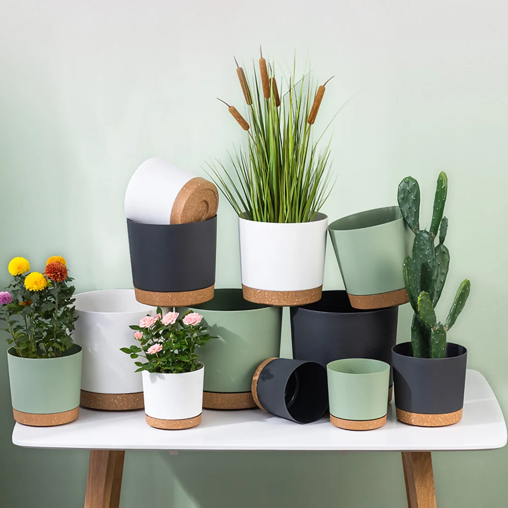 1Pcs Modern Style Nordic Simple Plastic Flower Pot Rose Succulent