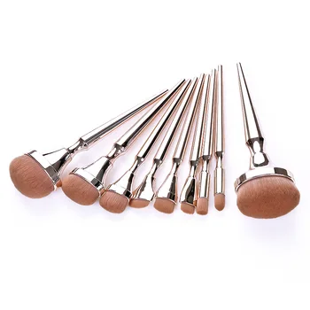 

Makeup Brushes Set Beauty Cosmetic Powder Eye Shadow Foundation Blush Soft Hair Rose Gold 9 PCS Blending Maquiagem Kit Tool