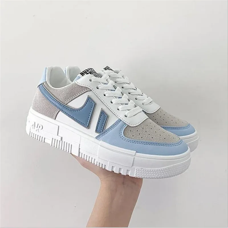 2021 primavera de las mujeres zapatillas de deporte blanco directo de las mujeres, lona, mujer fila zapatos plataforma planos Casual damas vulcanizar los zapatos