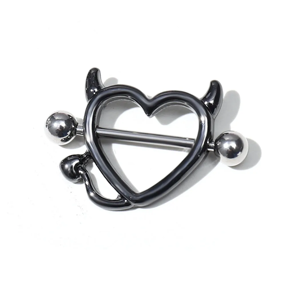 1Pair Stainless Steel Heart Nipple Piercing Bar 14G Sexy Nipple Piercing  Ring Jewelry Rosegold Nipple Ring Body Piercing Jewelry - AliExpress