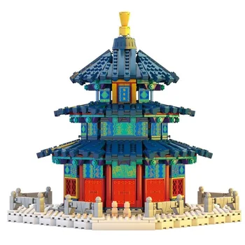

1736pcs Chinese Classic Traditional Famous Architecture Street View Building Blocks Beijing Tiantan Bricks Toy for Kids Adults