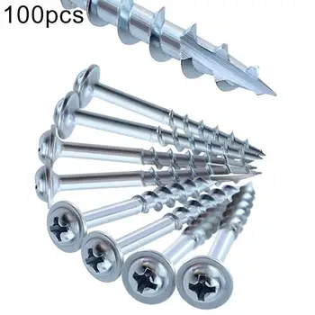 

100Pcs ST4 32/38/50/63mm Self-tapping Screws for Pocket Hole Jig Woodworking