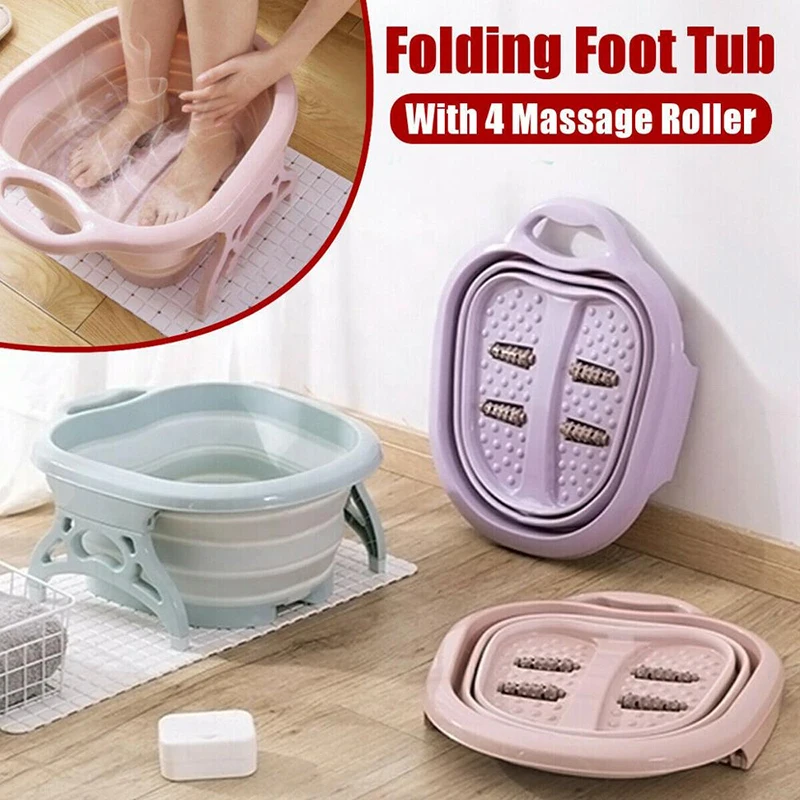 

Foldable Foot Soaking Bucket Plastic Portable Bathtubs Foaming Massage Bucket Household Sauna Bathtub Pedicure Bath